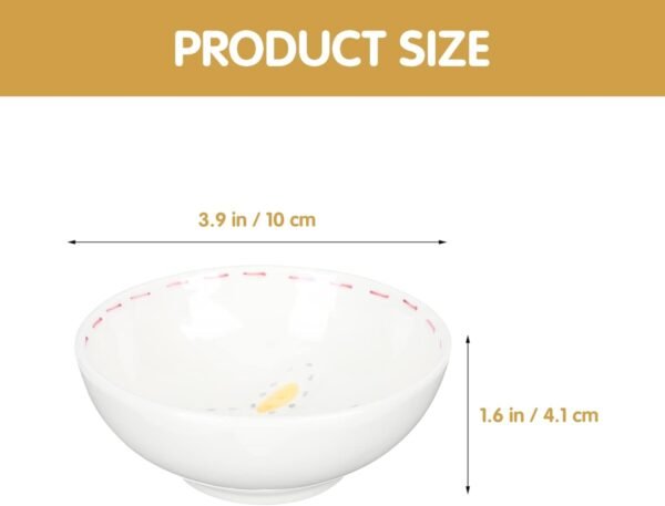 1pc Cute Design Small Ceramic Seasoning Bowl for Sauces and Dips Versatile Tableware for Boys and Girls and Adults for Fruits Rice and Salads Charming Kitchen Decor - Image 2