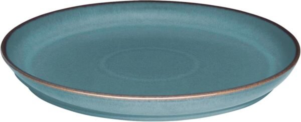 e Dinner Plate - 10.25in Single Large Dinnerware, Lunch Plates For Everyday Use - Blue Ceramic Stoneware Tableware - Dishwasher & Microwave Safe - Scratch Resistant - Image 2